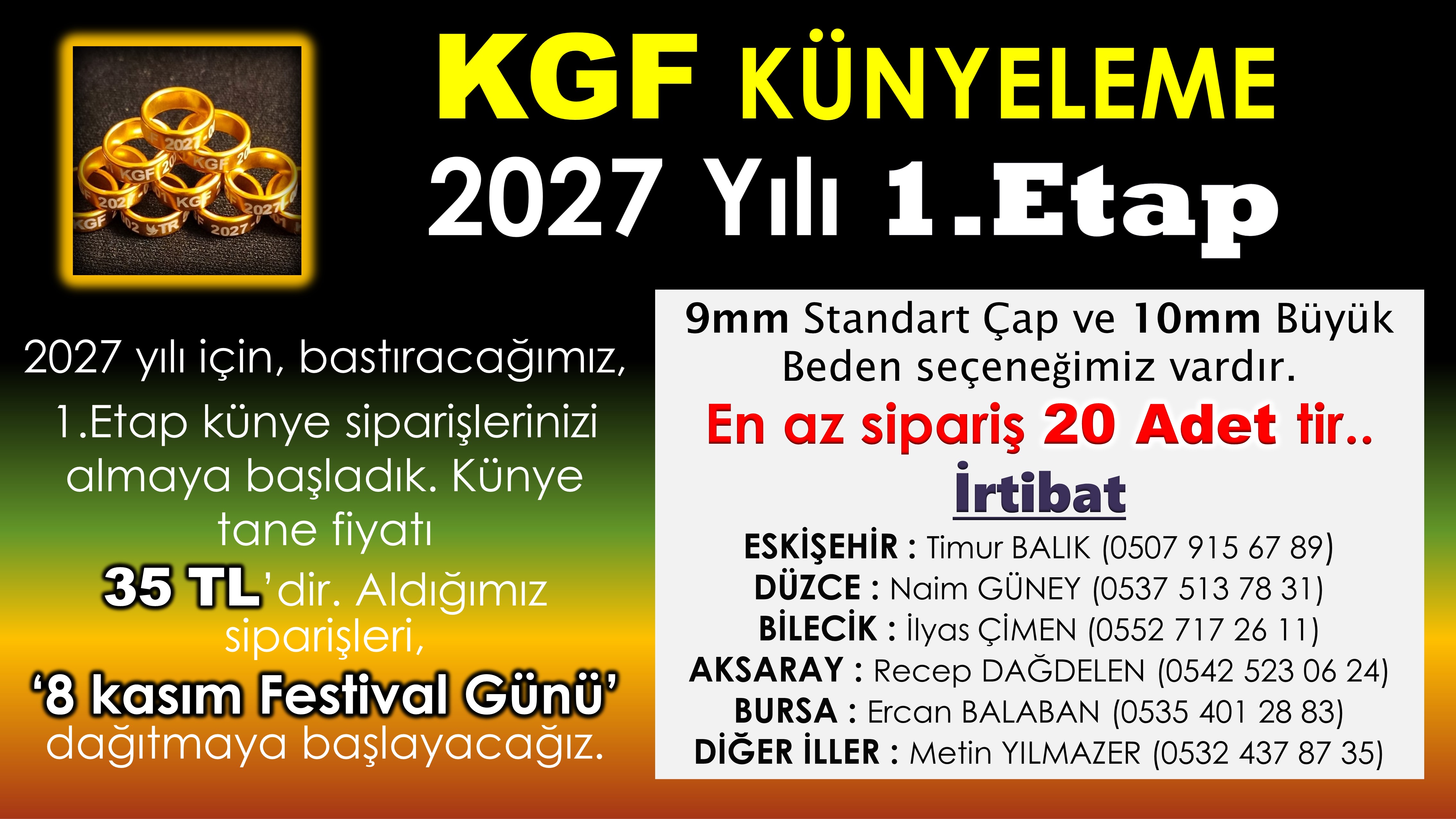 2026 Künyeleme Sipariş